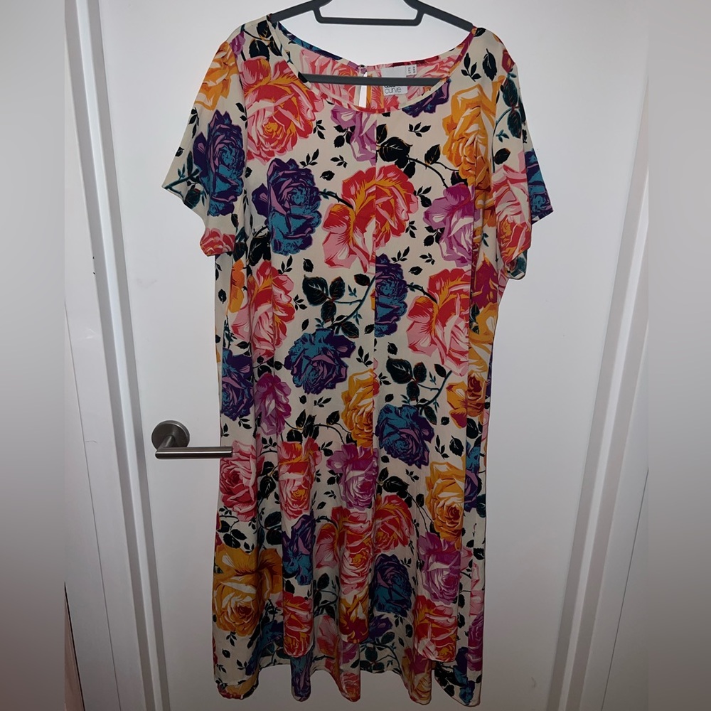 asos curve big floral print, size 20 EUC 🌸 🌺